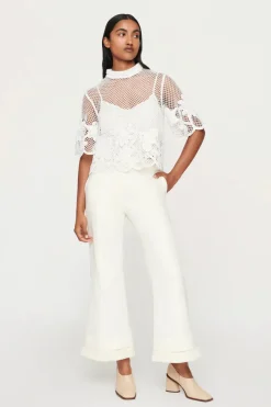 Clea - AMAANI LACE TEE (WHITE)