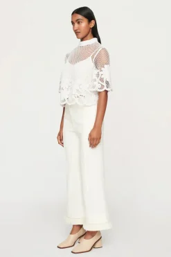 Clea - AMAANI LACE TEE (WHITE)