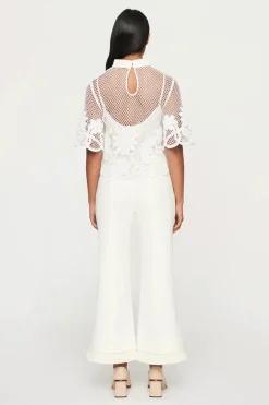 Clea - AMAANI LACE TEE (WHITE)