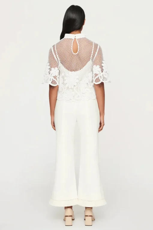 Clea - AMAANI LACE TEE (WHITE)