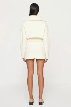 Women Clea - ATLAS KNIT MINI SKIRT (OFF WHITE)