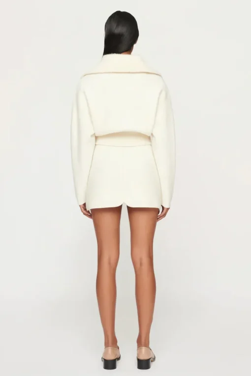 Women Clea - ATLAS KNIT MINI SKIRT (OFF WHITE)