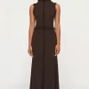 Clea - AVALON FRINGE KNIT DRESS (CHOCOLATE)