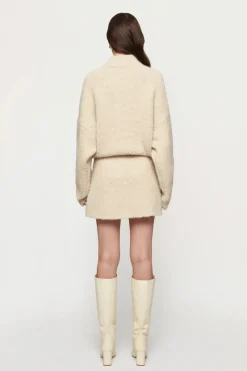 Women Clea - BOYD BOUCLE HALF ZIP (ALABASTER)