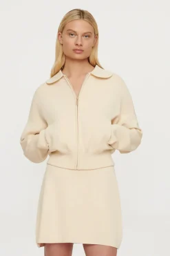 Clea - Carlos Crepe Knit Bomber (Butter)