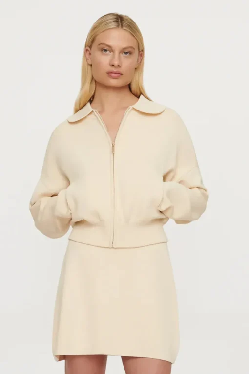 Clea - Carlos Crepe Knit Bomber (Butter)
