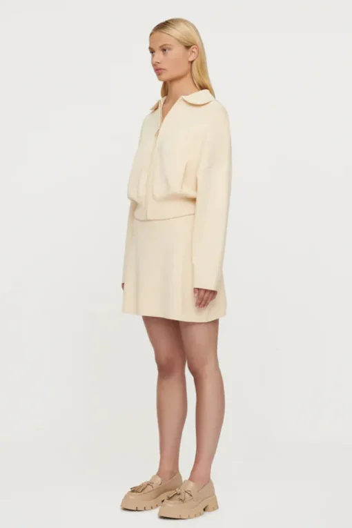 Clea - Carlos Crepe Knit Bomber (Butter)