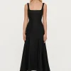 Clea - Charlee Pleat Dress (Black)