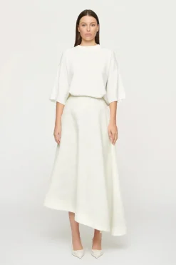 Clea - RAFA ASYM SKIRT (CREAM JACQUARD)