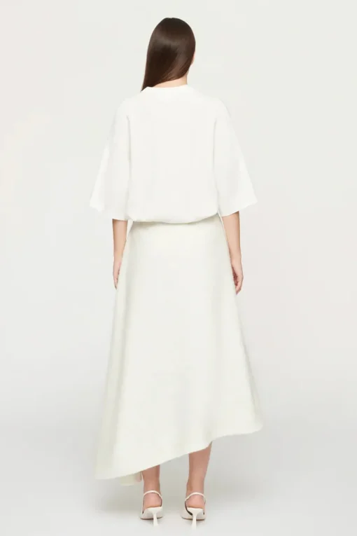 Clea - RAFA ASYM SKIRT (CREAM JACQUARD)