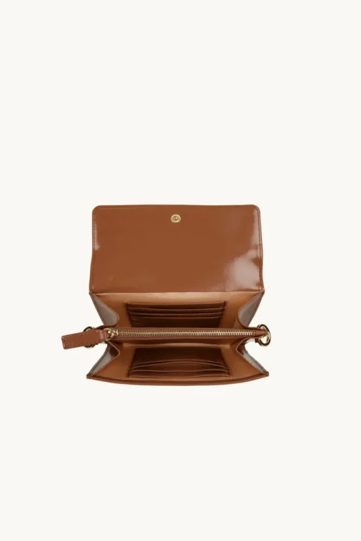Women Dylan Kain - The Juicy Patent Wallet Chocolate (Light Gold)