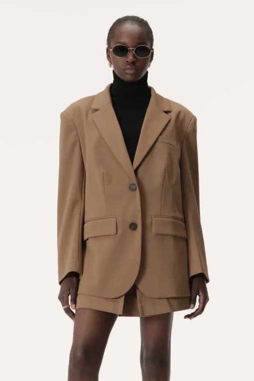 Women Elka Collective ELKA COLLECTICE - RAQUEL BLAZER (Dark Taupe)