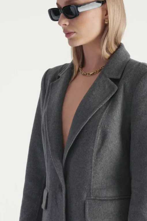 Elka Collective - ALBA COAT (Dark Grey Marle)