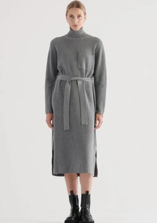 Elka Collective - Franklin Knit Dress (Charcoal Marle)