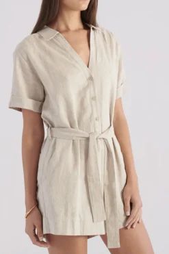 Women Elka Collective - HARRIET PLAYSUIT (NATURAL)