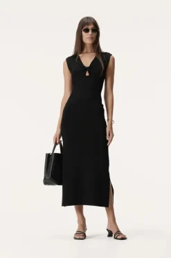 Women Elka Collective - HEATHER KNIT DRESS (BLACK)
