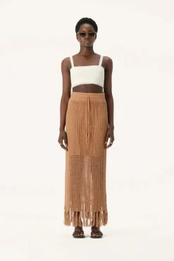 Women Elka Collective - Martinez Knit Skirt (Camel)