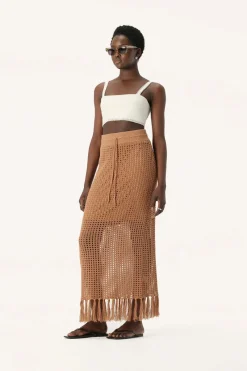 Women Elka Collective - Martinez Knit Skirt (Camel)