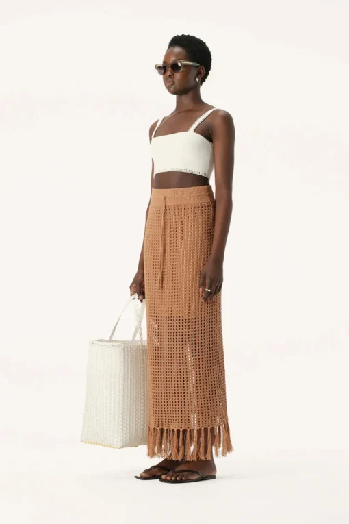Women Elka Collective - Martinez Knit Skirt (Camel)