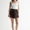 Elka Collective - MONOGRAM TOWELLING SHORT (CHOCOLATE)