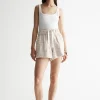 Women Elka Collective - MONOGRAM TOWELLING SHORT (ECRU)