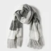 Women Elka Collective - NIELSON SCARF GREY CHECK