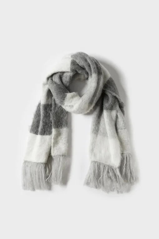 Women Elka Collective - NIELSON SCARF GREY CHECK
