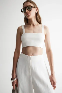 Elka Collective - PALERMO KNIT BRALETTE (WHITE)