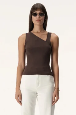 Elka Collective - ROTH KNIT TOP (DARK TAUPE)