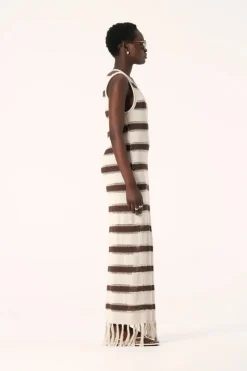 Women Elka Collective - Sintra Knit Dress (Chocolate Ecru)