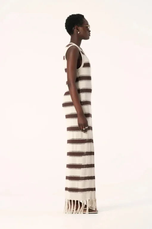 Women Elka Collective - Sintra Knit Dress (Chocolate Ecru)