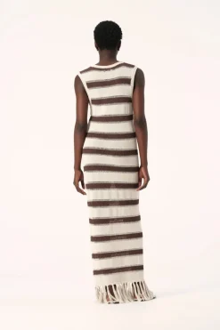 Women Elka Collective - Sintra Knit Dress (Chocolate Ecru)