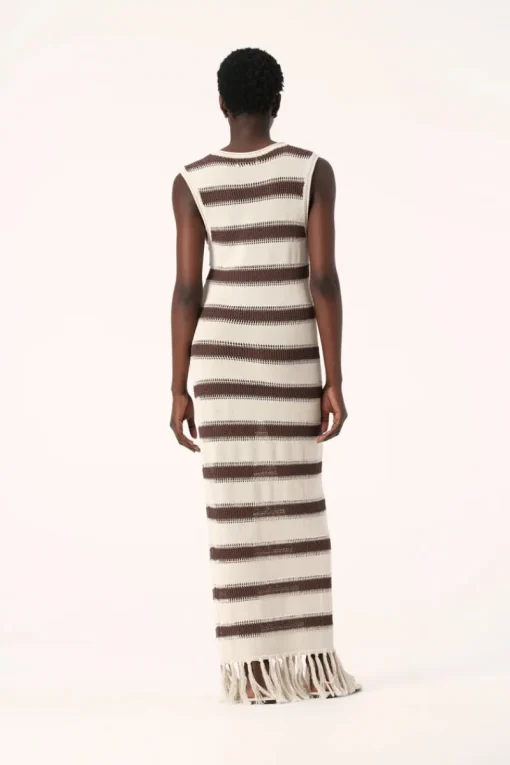 Women Elka Collective - Sintra Knit Dress (Chocolate Ecru)