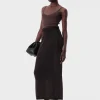 Women Elka Collective - THELMA KNIT SKIRT (COPPER LUREX)