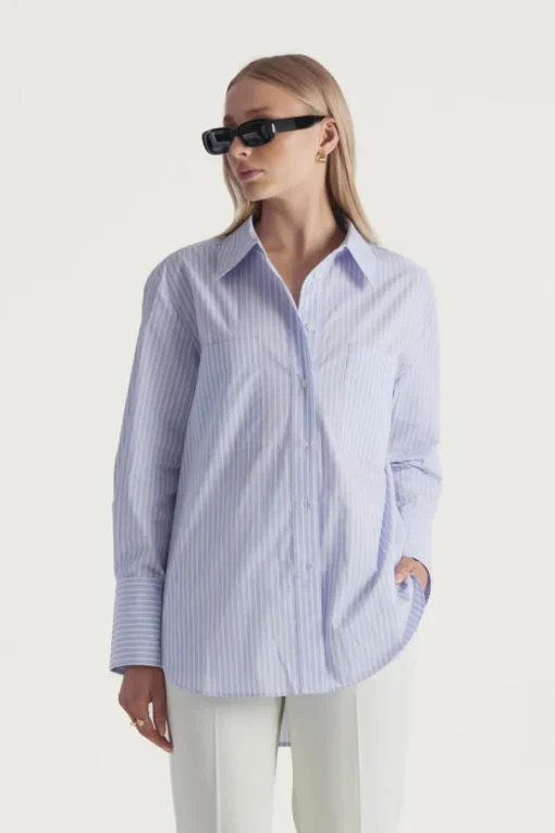 Women Elka Collective - Tomas Shirt (Sky Blue Stripe)