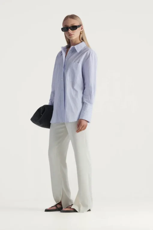 Women Elka Collective - Tomas Shirt (Sky Blue Stripe)