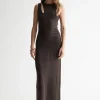Elka Collective - ZINNIA KNIT DRESS (CHOCOLATE)