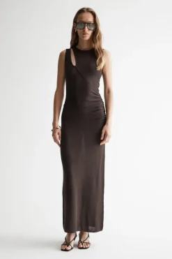 Elka Collective - ZINNIA KNIT DRESS (CHOCOLATE)