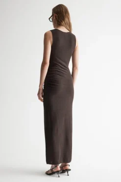 Elka Collective - ZINNIA KNIT DRESS (CHOCOLATE)