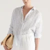 Elka Collective -Tamara Shirt (Blue / White Stripe)