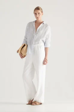 Elka Collective -Tamara Shirt (Blue / White Stripe)