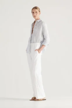 Elka Collective -Tamara Shirt (Blue / White Stripe)