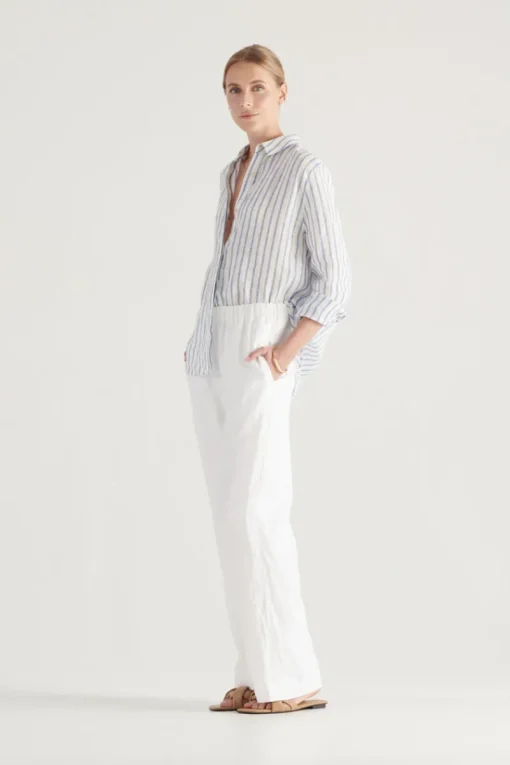 Elka Collective -Tamara Shirt (Blue / White Stripe)