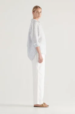 Elka Collective -Tamara Shirt (Blue / White Stripe)
