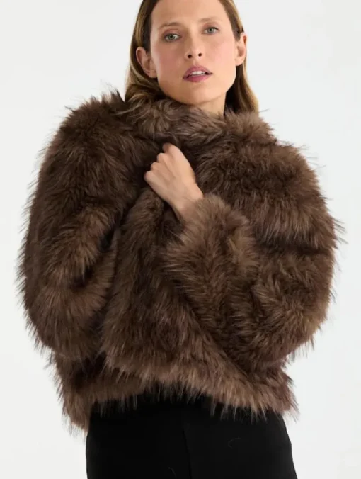 Ena Pelly - ALLY FAUX FUR JACKET (MULTI)