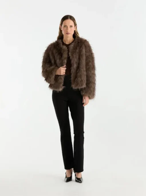 Ena Pelly - ALLY FAUX FUR JACKET (MULTI)