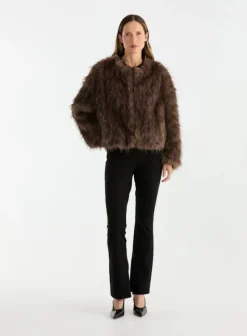 Ena Pelly - ALLY FAUX FUR JACKET (MULTI)