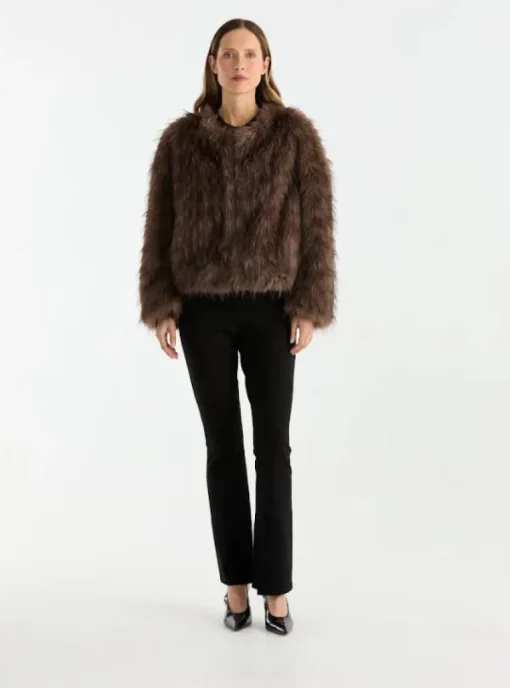 Ena Pelly - ALLY FAUX FUR JACKET (MULTI)