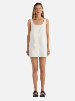 Ena Pelly - AMELIE DENIM MINI DRESS (WHITE)