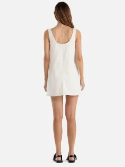 Ena Pelly - AMELIE DENIM MINI DRESS (WHITE)